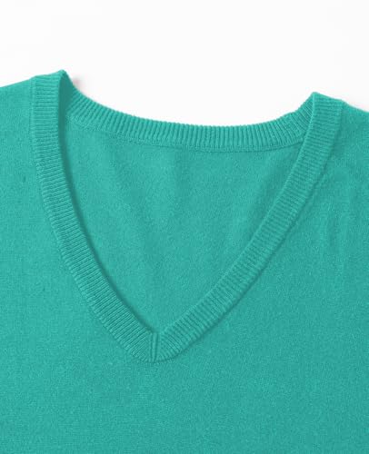 Image of QUALFORT Women's Sweaters Long Sleeve Soft Lightweight Basic Knitted Pullover Sweater