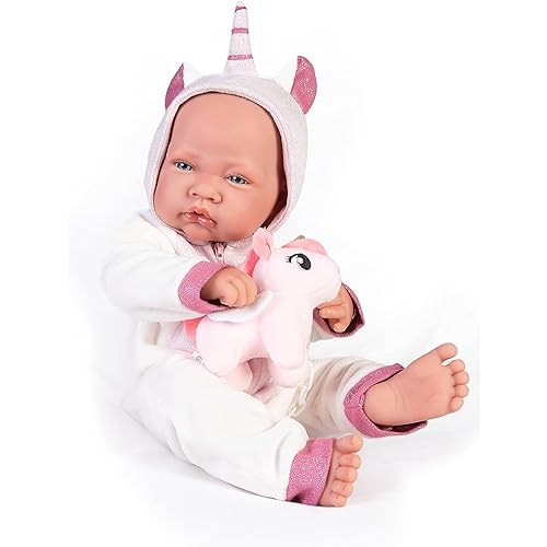 Muñecas Antonio Juan – Recién nacida con disfraz de unicornio.