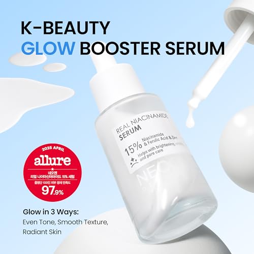 Dermalogya by Neogenlab Real Niacinamid 15% Serum 30 ml - Vegan Aufhellungserfolg gegen Falten, Pfandleichnung und Poren