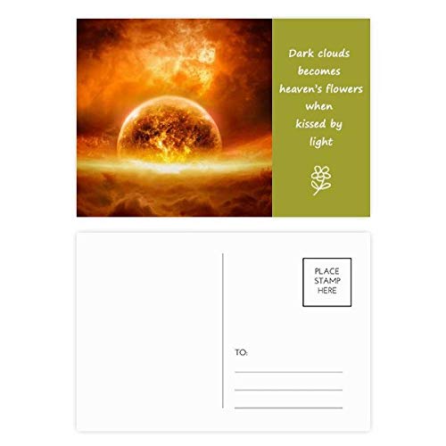 Kit de poesía para cartas creativas con diseño de planeta rojo y tarjetas, 20 piezas
