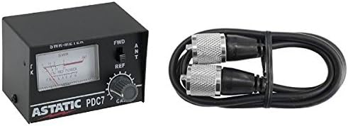 CB / Ham Radio SWR / RF Meter Astatic PDC7 with Workman 3` Foot Jumper CX-3-PL-PL