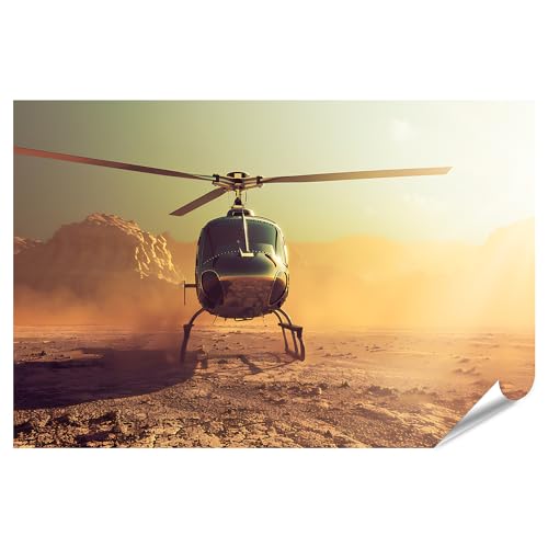 islandburner Prime Bild Poster Hubschrauber erkunden Mars: Kreative Geschäftsidee - KDHA Wandbild Konferenzraum in Raumfahrtunternehmen Premium Bilder Fotodruck