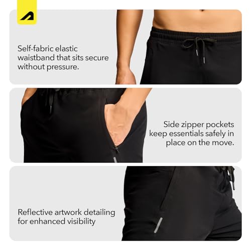 Image of Boldfit Shorts for Men, Lightweight Quick Dry Polyester Gym Shorts with Zipper Pockets, Elastic Waist with Drawcord, Durable Gym, Running, Workout Pant & Casual Wear