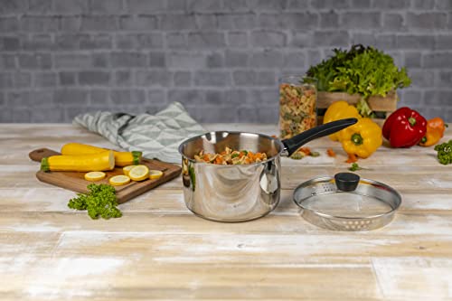 Kuhn Rikon Classic Plus Saucepan, Stainless Steel, 16cm/1.9L - Image 3