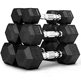 BalanceFrom 60 lb Dumbbells Set of 3 Pairs 5 œ 10 60LB 15LB Black