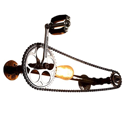 Applique murale industrielle E27 luminaire vintage tuyau de fer engrenage pour bar
