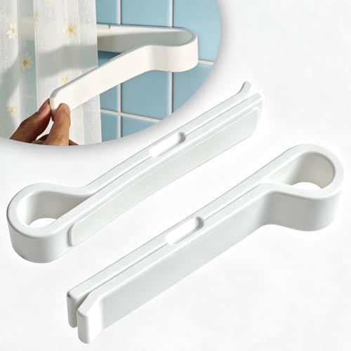 2 Packs Shower Curtain Weights Magnetic Shower Curtain Holder Self Adhesive Shower Guards to Keep Water in Shower |Made of Silicone| - White