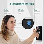 Smart Lock, Biometric Door Lock, 5-in-1 Keyless Entry, App Control, Black - Image 2