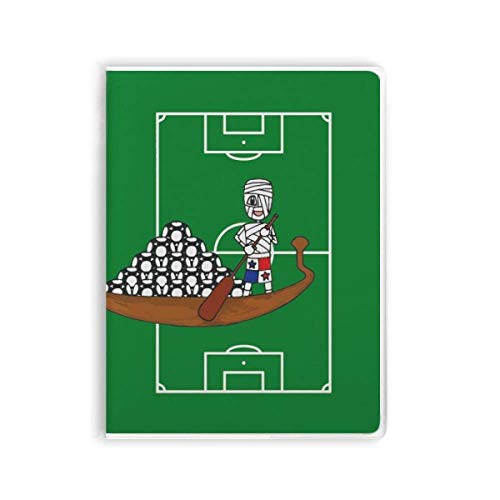 Cahier football avec couverture souple en gomme pour notes et journal