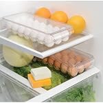 iDesign Clear Plastic Egg Holder for Fridge with Lid, 21 Egg - Image 2