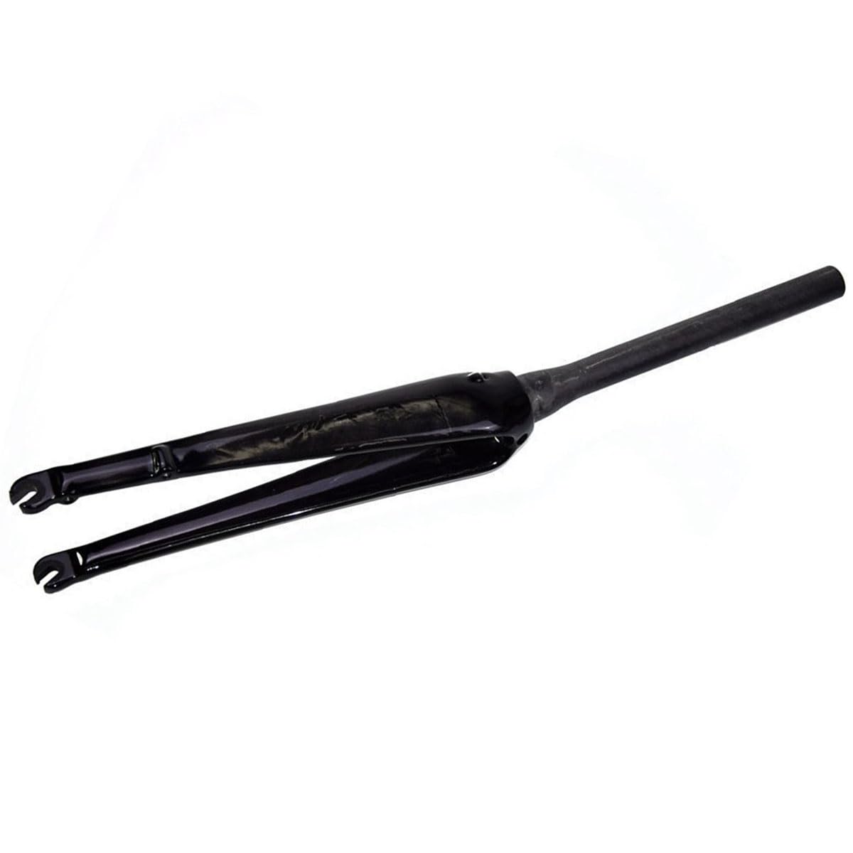XGSUZNE Carbon Fiber 700C Rigid Forks Road Bicycle Front Fork Disc Brake 9x100mm QR Threadless Tapered Tube Ultralight Bike Forks (Color : Black-Glossy, Size : 700C)