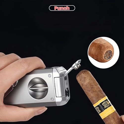 Encendedor butano 5 en 1 antorcha gris miniatura 5