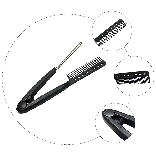 MERRYHAPY 2 piezas Peine alisador de cabello con forma, cepillo para peinado con calor, para alisado rápido, peine portátil para uso en el hogar miniatura 4