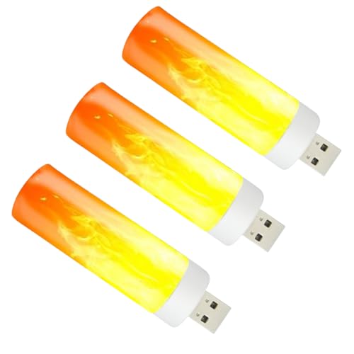 Bombilla LED de llama – Lámpara de efecto recargable, linterna a pilas | Creativos de larga duración, fiable, eficiencia energética, luz LED cálida para chimenea, habitación, fiesta, decoración de bar
