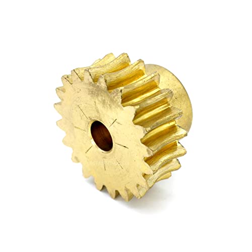 Worm Gear Set 1.5M-20T 20:1 Ratio 1.5 Mod Carbon Steel Rod Shaft 20Teeth Brass Gear Wheel Reduce Transmission Part (Rod-8Mm Bore, Gear-10Mm) #TOP4