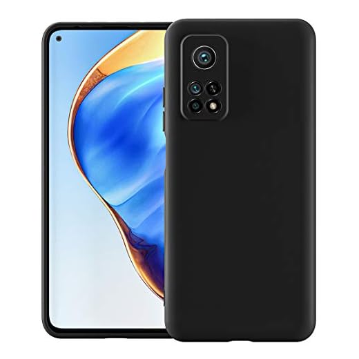 Cresee för Xiaomi Mi 10T / Mi 10T Pro 5G fodral, silikonskydd med [kameraskydd] [Mikrofiberfoder] Repfri slim fit gummi gel telefonfodral för Mi 10T/10T Pro, svart