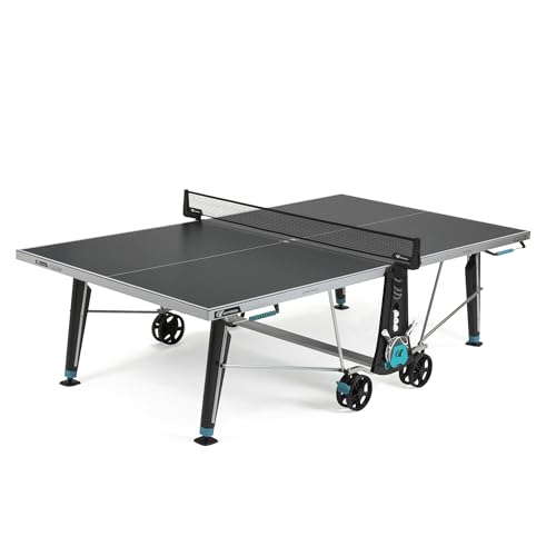 Cornilleau 400X - Outdoor Tischtennisplatte - Klappbar - Wetterfest - Robust - Rollbar - 10 Jahre Garantie - Tischtennistisch für draußen mit 5 mm Melaminharzplatte - TÜV geprüft - Grau Cornilleau 400X - Outdoor Tischtennisplatte - Klappbar - Wetterfest - Robust - Rollbar - 10 Jahre Garantie - Tischtennistisch für draußen mit 5 mm Melaminharzplatte - TÜV geprüft - Grau