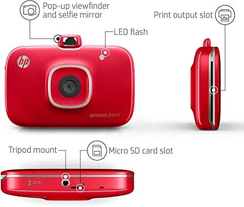 HP Sprocket 2 in 1 Portable Photo 