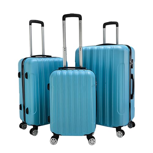 3 Piece Hard Luggage Box with Rotating Wheels 3 Piece Suitcase Set Travel Suitcase Set Retractable Handle(20/24/28)