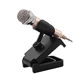 Ruilogod Metal MobilePhone Mini portátil Portátil 3.5mm Jack STAND SPONGE STANDE CONDENSADOR Micrófono Tono de oro