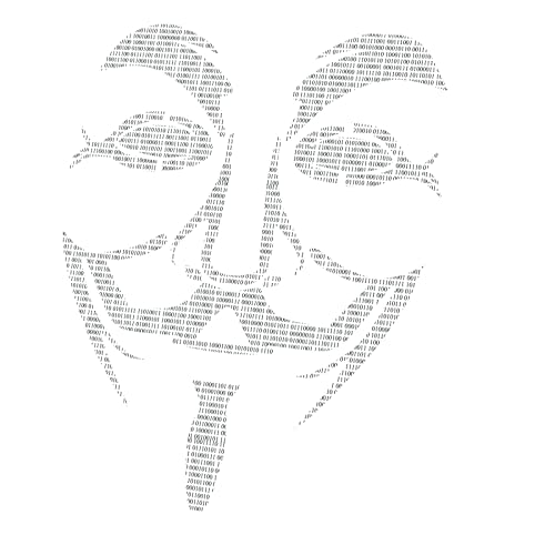 Art Numérique Visage Anonymous Code Binaire Toile Imprimée HD