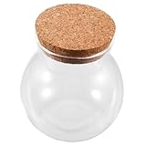 ULTECHNOVO Mini Botella de Transparente con Tapón de Corcho Frasco Pequeño Sellado para Manualidades Decoración y Almacenamiento Mediano para Regalos y Bodas