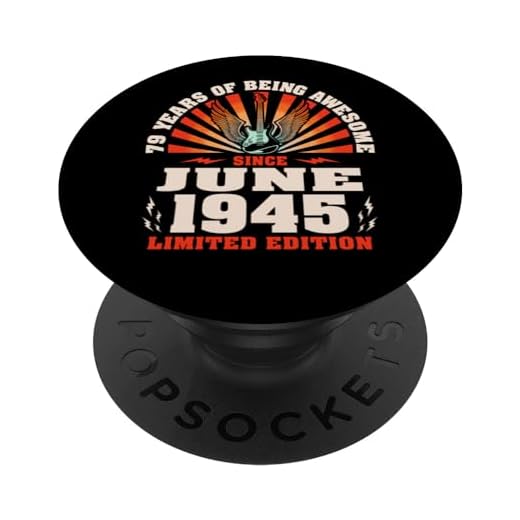 79 cumpleaños 79 años Guitarrista Amante de la guitarra Nacido en junio de 1945 PopSockets PopGrip Intercambiable