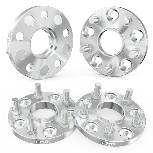 5x114.3 to 5x120 Wheel Adapters 15mm/0.6 Inch Forged Spacer Compatible for Mazda Mitsubishi With 67.1 to 60.1 Center Bore M12x1.5 Studs CNC Machined-Trimming Factory Studs May Required 4pcs