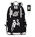 Mochila YOYOSHome del anime Naruto para cosplay, mochila para libros y ordenador portátil para la escuela con puerto de carga USB