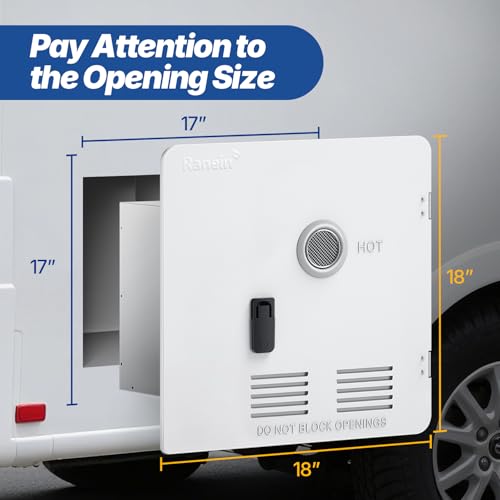 Image of Ranein 18 x 18 Inches RV Water Heater White Door. ONLY Door Kit for Ranein RV Water Heaters