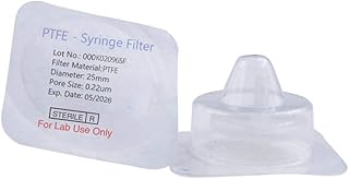 Sterile Syringe Filter PTFE Hydrophilic Filtration 0.22um Pore Size, 25mm Membrane Diameter Sterile PTFE Membrane Individually Packed 20/pk by Labfil