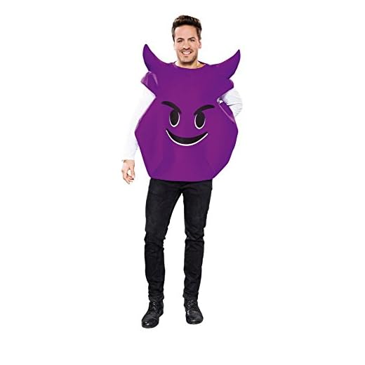 Fijo Artículo Müller 119189 – Adultos Disfraz Emoticon teufelchen