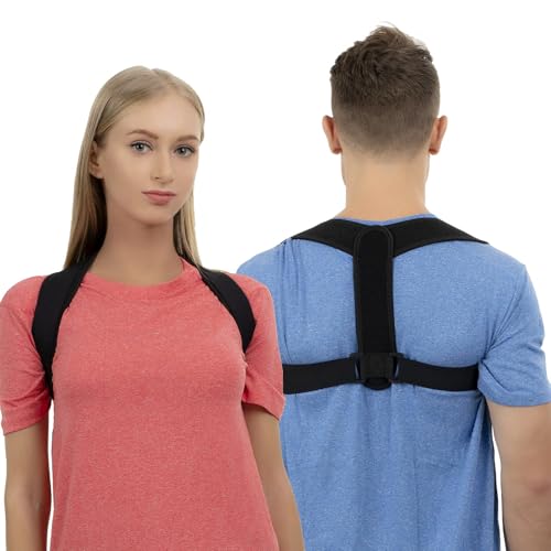HLOES Posture Corrector for Women and Men,Adjustable Upper Back Brace, Breathable Back Support