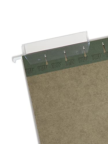 Smead Tuff Hanging File Folder With Easy Slide Tab, 1/3-Cut Sliding Tab, Legal Size, Standard Green, 20 Per Box (64136, Rod Color May Vary) #TOP1