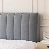 ✤ [Größenmessung]: Der elegante Kopfteilbezug an der Seite und der Rückseite ist dehnbar. Die Höhe des Bettkopfteilbezugs beträgt 60 cm, und die geeignete Dicke des Kopfteils beträgt 3-35 cm. Bitte bestätigen Sie die Größe vor dem Kauf. Wenn Sie sich nicht sicher sind, kontaktieren Sie uns bitte.
