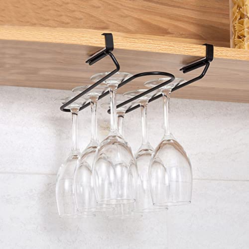 V3VOGUE Soporte Copas Colgante, Soporte para Copa De Vino Invertido, Estante para Copa De Vino Debajo del Gabinete, para Cocina, Hogar, Bar, Estantes, Restaurante, Decoración
