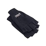 (ヨーコ) Yoko ユニセックス 3Mシンサレート サーマル ハーフフィンガーカット手袋 スキーグローブ 男女兼用 (ワンサイズ) (ブラック)