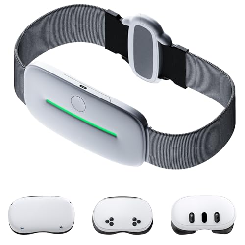 NinxGloy 12000mAh Magnetic Adjustable Battery Belt for Meta Quest 2/3/3S | 20W Fast Charging, Belt Battery for Extended 7H VR Gaming