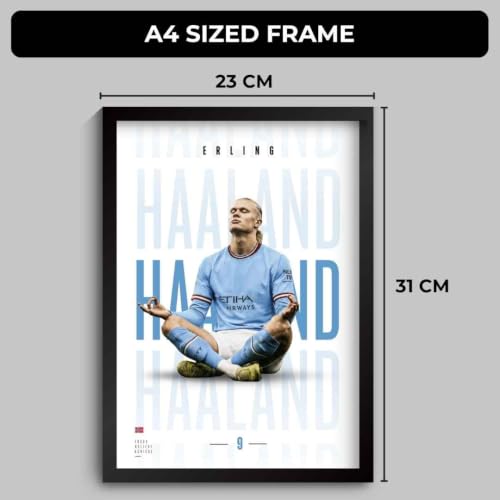 Image of Funk You Store Haaland Poster Framed | Erling Haalnad Wall Art Posters Framed | Manchester Edition Football Legend | Premium Sports Decor for England Football Fans | Motivational Wall Poster (F 251)