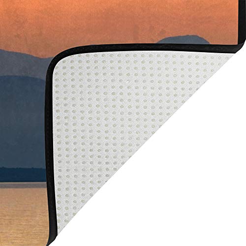 Grand tapis de salon pour cocooning devant le coucher de soleil - 5
