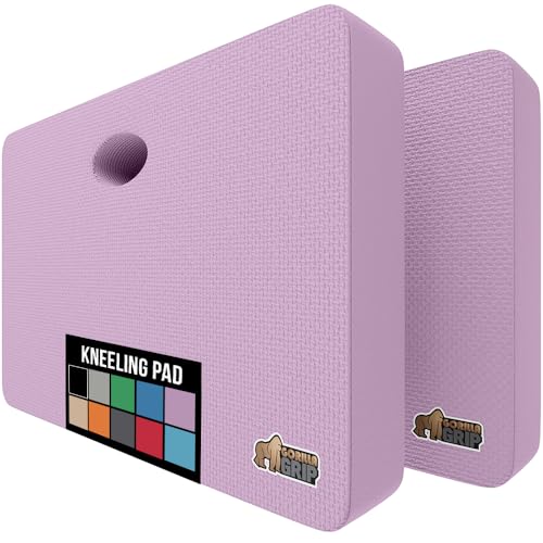 Image of GORILLA GRIP Extra Thick Foam Kneeling Pad for Gardening, 17.5x11 Purple