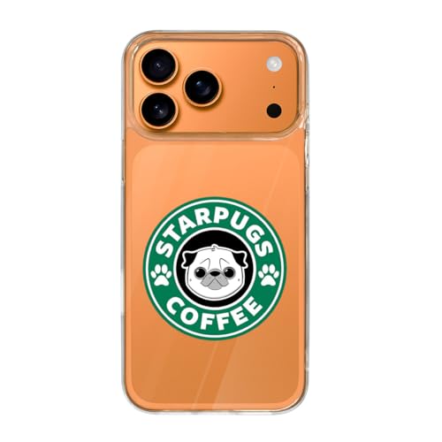 IPhone 17Pro Max 用ケース おもしろ パグ 犬 アイフォン17用 カバー 透明 スマホケース おしゃれ 人気 個性 創意 キャラクター 携帯ケース 耐衝撃 ワイヤレス充電対応