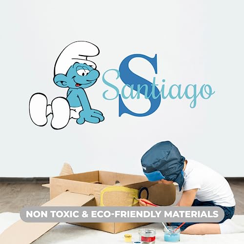 Vinilo decorativo personalizado The Smurfs para pared miniatura 5