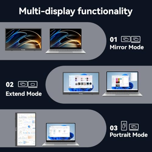 Image of Cordless 15.6'' Portable Monitor with Built-in Battery,1080P FHD IPS Laptop Screen Extender, 100% No Wires Needed, Wireless Screen Mirroring Display for phone PS4 /5 Xbox Switch Gaming & Office