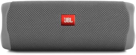 JBL Flip 5 speaker with IPX7 waterproof rating and 12 hours playtime