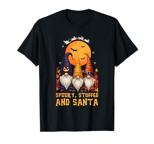 Happy Hallothanksmas Halloween Thanksgiving Christmas T-Shirt