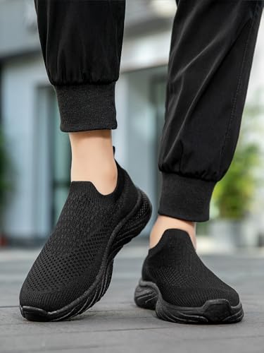 Slip on Walking Tennis Shoes for Women Men Sneakers Lightweight Breathable Casual Athletic Running Gym Workout Shoes