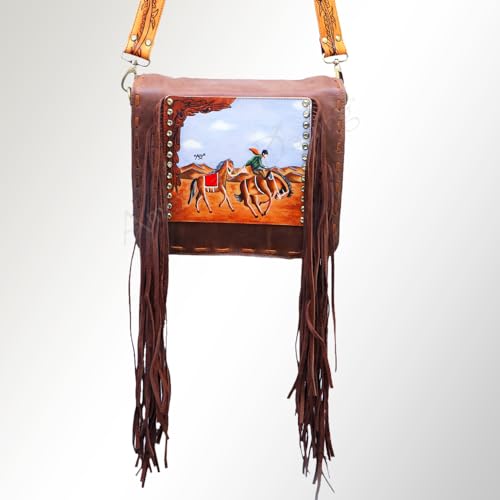 American Darling Crossbody Hand Painted Full Grain Genuine Leather Western Women Bag Handbag Purse2