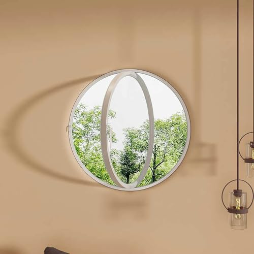 Ventanilla de servicio empotrada circular blanca de 70cm para ventilación de hogar 2