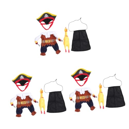 Costume de pirate pour chien HMJGDHX ensemble 3 pièces taille réglable